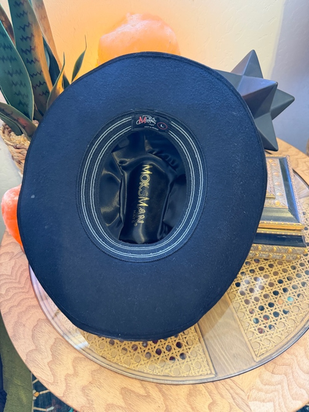 Men's Black Western Felt Cowboy Hat with Braided Band - Picture 6 of 8